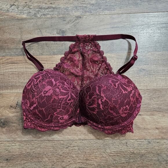 Victoria's Secret PINK Racerback Bralette Underwire Size 32DD Bra Front Closure - Picture 1 of 15